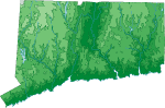 Connecticut topographical map